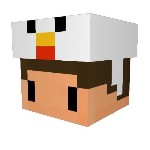 VoteKeys Minecraft avatar head, 3D render