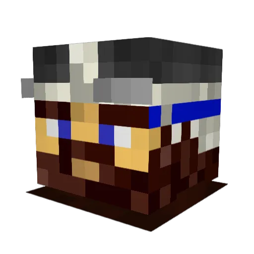 Votedmaddog Minecraft avatar head, 3D render