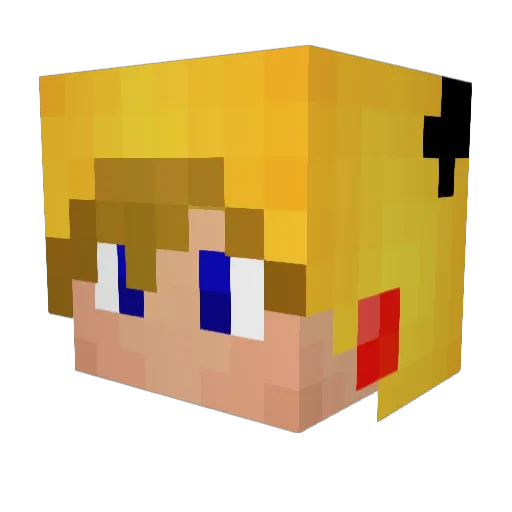 Votrex Minecraft avatar head, 3D render
