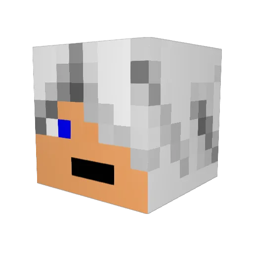 Votuse Minecraft avatar head, 3D render