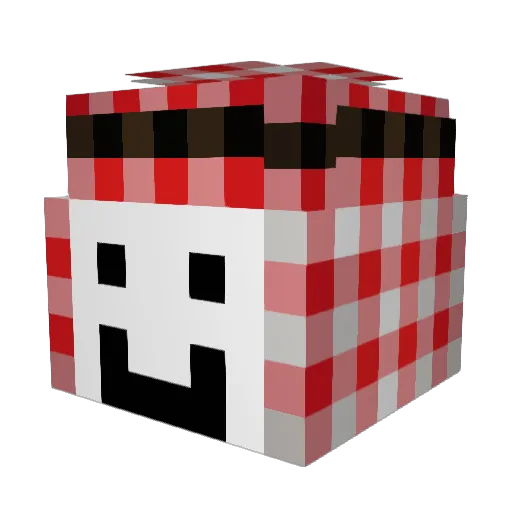 VouZEn2077 Minecraft avatar head, 3D render