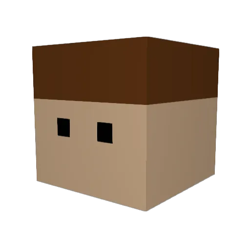 Voucla Minecraft avatar head, 3D render