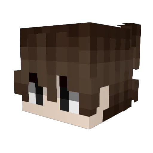 Vouun Minecraft avatar head, 3D render