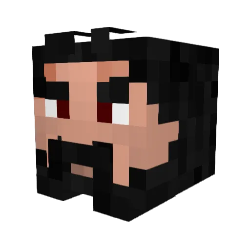 Vouzi Minecraft avatar head, 3D render