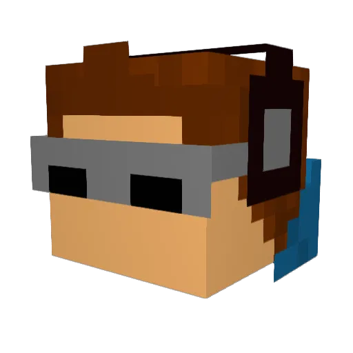 VovaLoxus Minecraft avatar head, 3D render