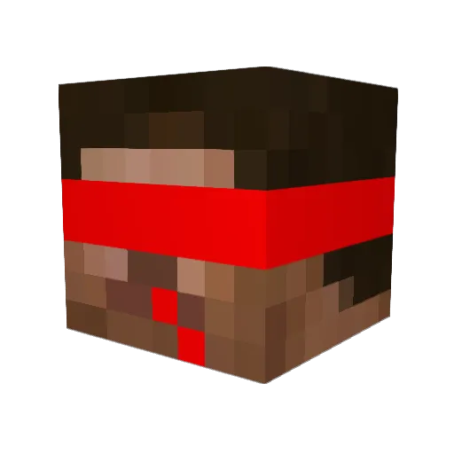 VovchikPro Minecraft avatar head, 3D render