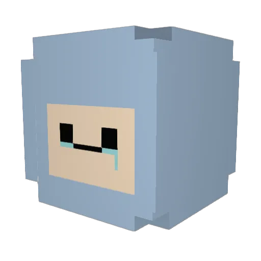 Vowo Minecraft avatar head, 3D render