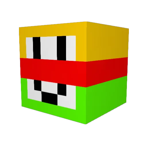 VoxPlayX Minecraft avatar head, 3D render