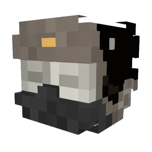 VoxPrincip Minecraft avatar head, 3D render