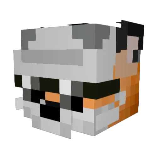 VoxVulpesFlavus Minecraft avatar head, 3D render