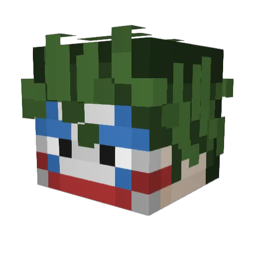 Voxatron Minecraft avatar head, 3D render