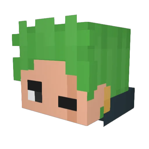 Voxcidee Minecraft avatar head, 3D render