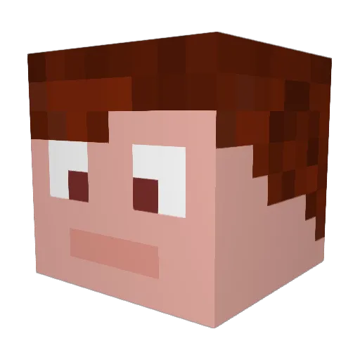 Voxelbomb Minecraft avatar head, 3D render