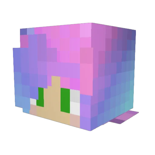 Voxelectronica Minecraft avatar head, 3D render