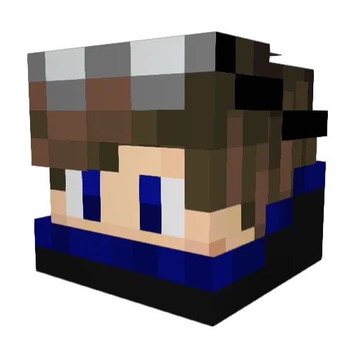 Voxelspec Minecraft avatar head, 3D render