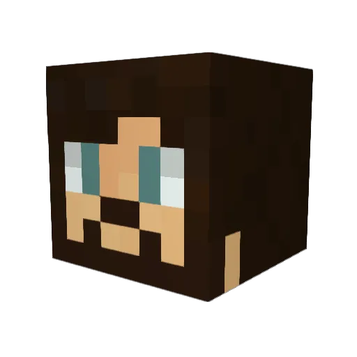 Voxen Minecraft avatar head, 3D render