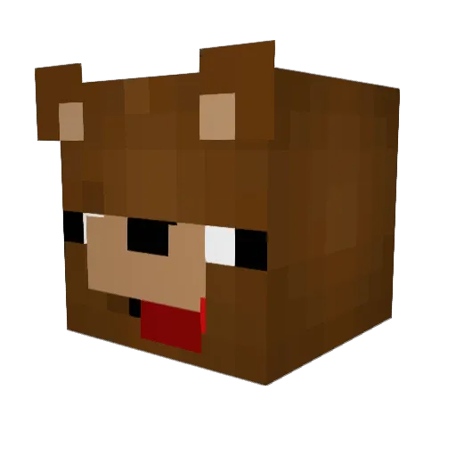 Voxified Minecraft avatar head, 3D render