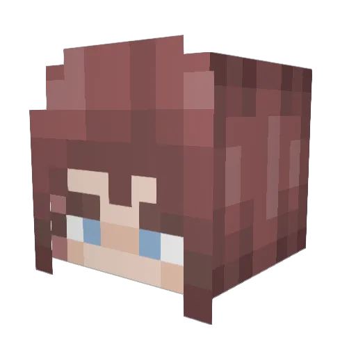 Voxkaiser Minecraft avatar head, 3D render