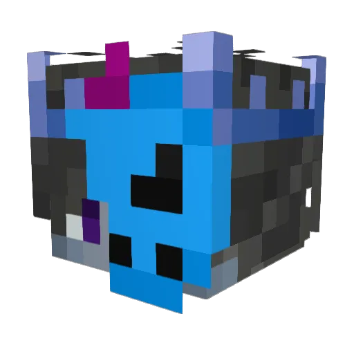 Voxled Minecraft avatar head, 3D render