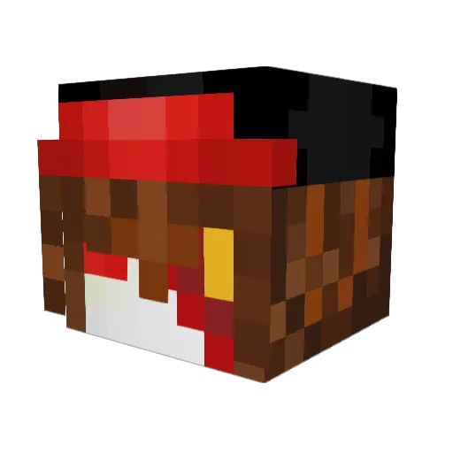 VoxtiGames Minecraft avatar head, 3D render