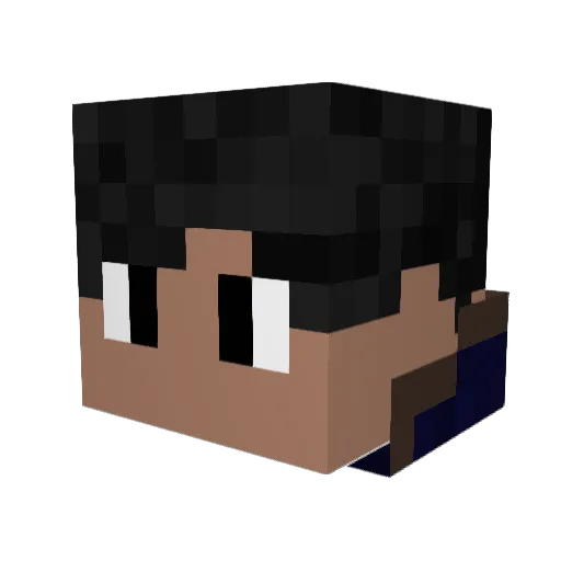 Voxupolarix Minecraft avatar head, 3D render