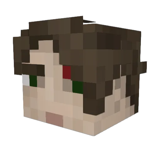 VoxxyUk Minecraft avatar head, 3D render