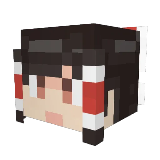 Voyage1989 Minecraft avatar head, 3D render