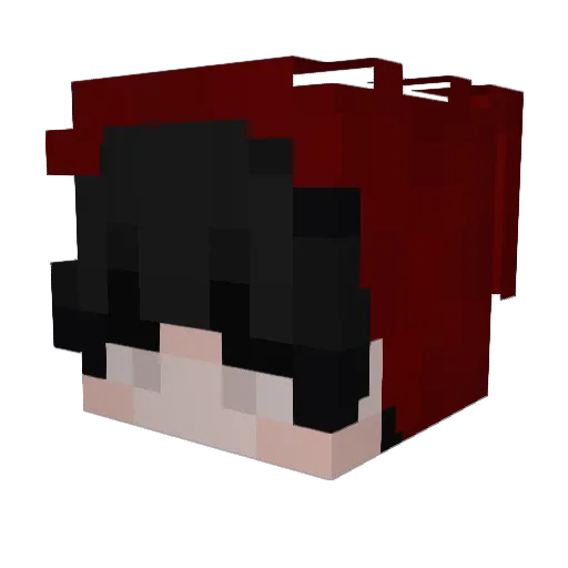 Voyage_e Minecraft avatar head, 3D render