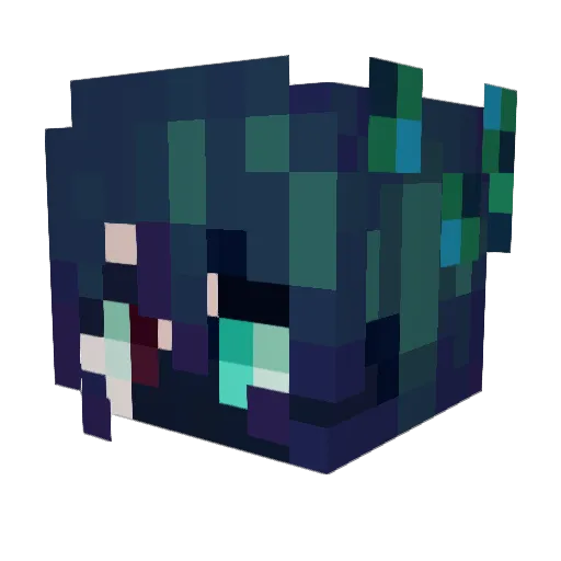 Voyager1__ Minecraft avatar head, 3D render
