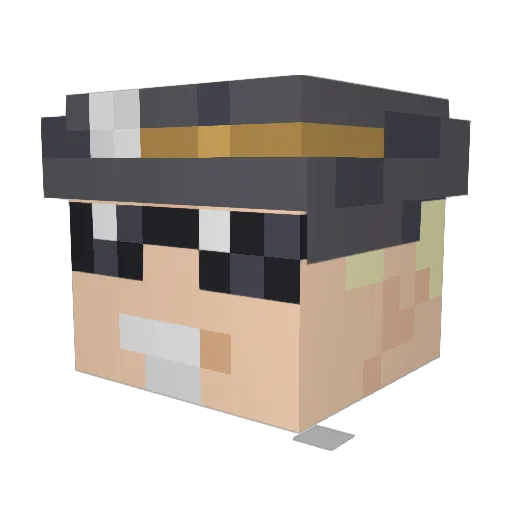 Voychik Minecraft avatar head, 3D render