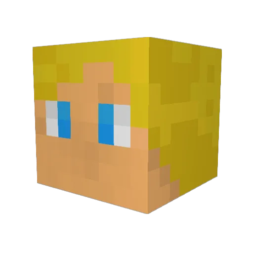 Voynart Minecraft avatar head, 3D render