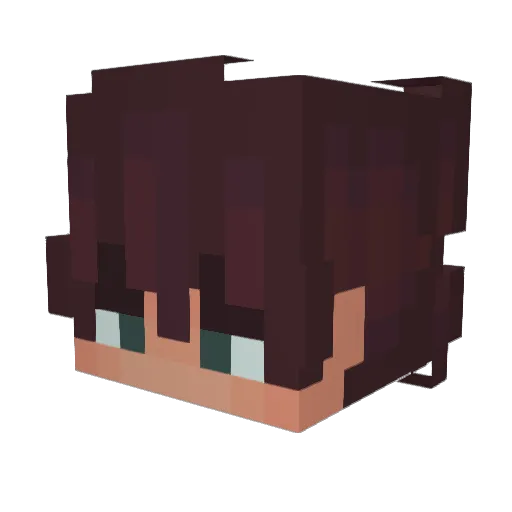 Vozelix Minecraft avatar head, 3D render