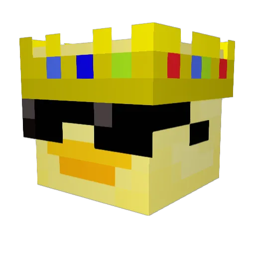 Vozeo Minecraft avatar head, 3D render