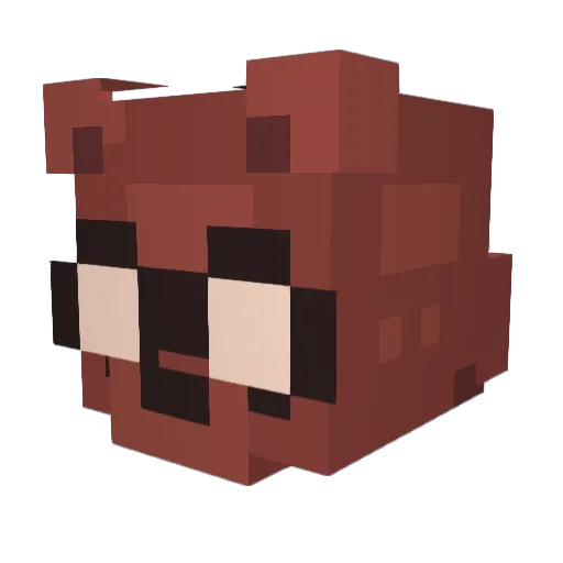 Vozkx Minecraft avatar head, 3D render