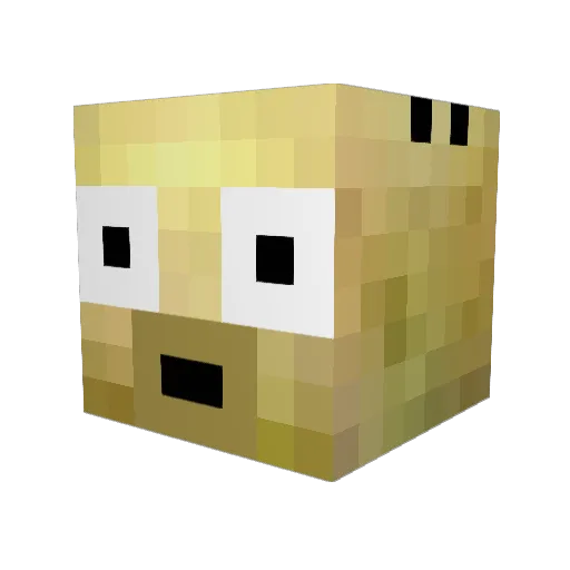 Vozorak Minecraft avatar head, 3D render