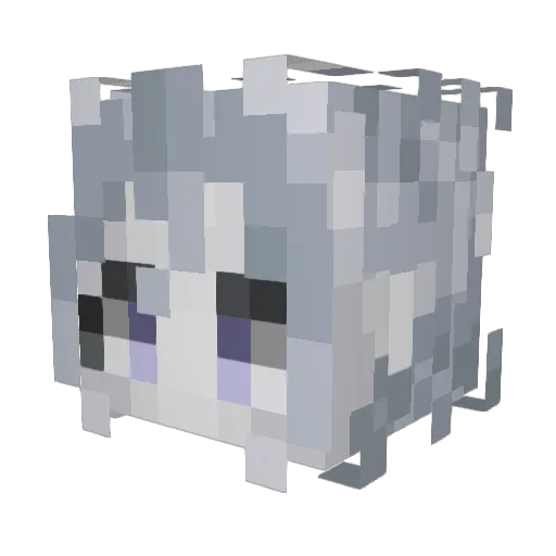 Vozuli Minecraft avatar head, 3D render