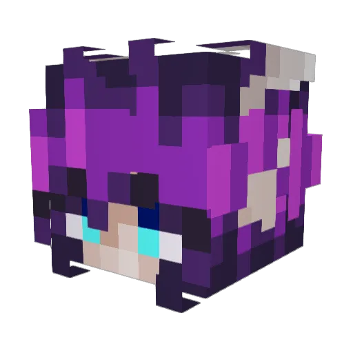VozziElsher Minecraft avatar head, 3D render