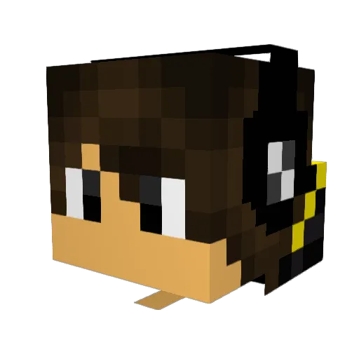 Vpilham Minecraft avatar head, 3D render