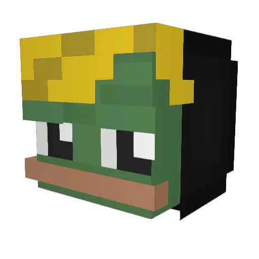 Vpp_x Minecraft avatar head, 3D render