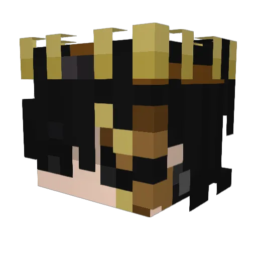 Vq4x Minecraft avatar head, 3D render