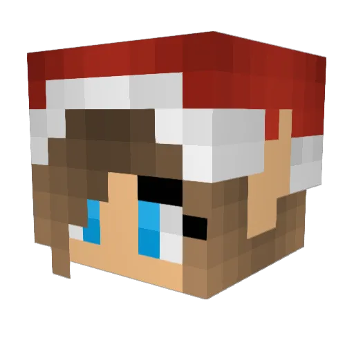 Vqginq Minecraft avatar head, 3D render