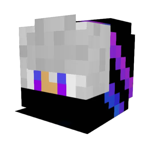 Vqgza Minecraft avatar head, 3D render