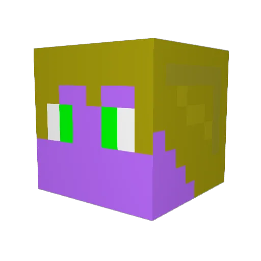 Vqlen8 Minecraft avatar head, 3D render