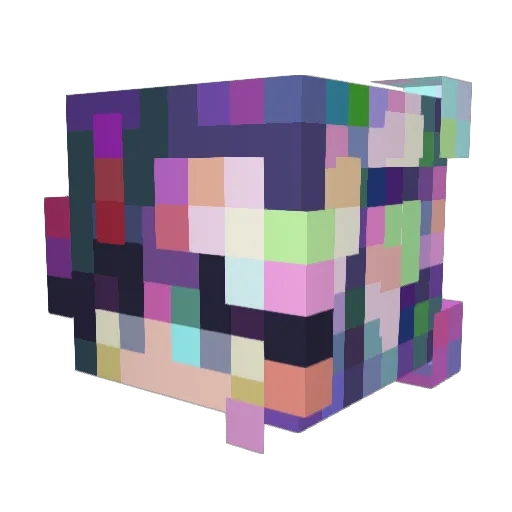 Vqlentia Minecraft avatar head, 3D render