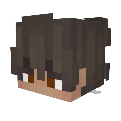 Vqxsha_ Minecraft avatar head, 3D render