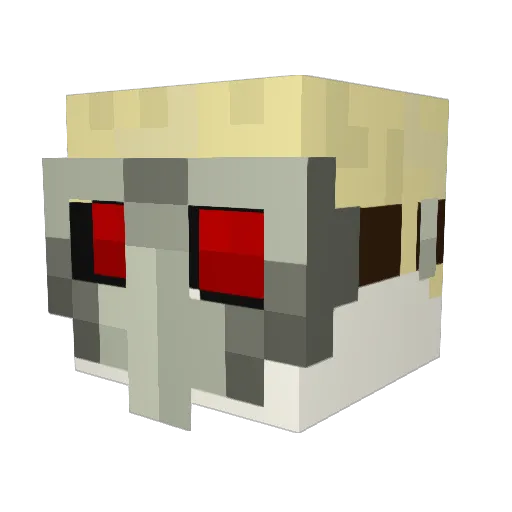 Vr0c Minecraft avatar head, 3D render