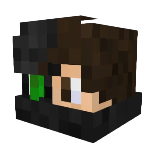 VraXX92 Minecraft avatar head, 3D render