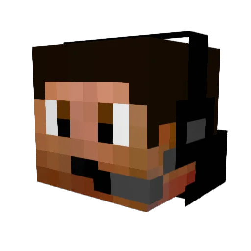 Vraax Minecraft avatar head, 3D render