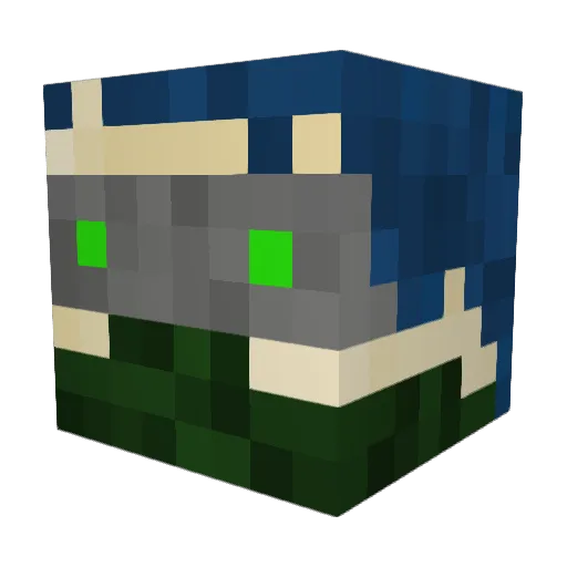 Vradoc Minecraft avatar head, 3D render