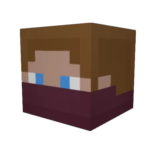 Vragerr Minecraft avatar head, 3D render